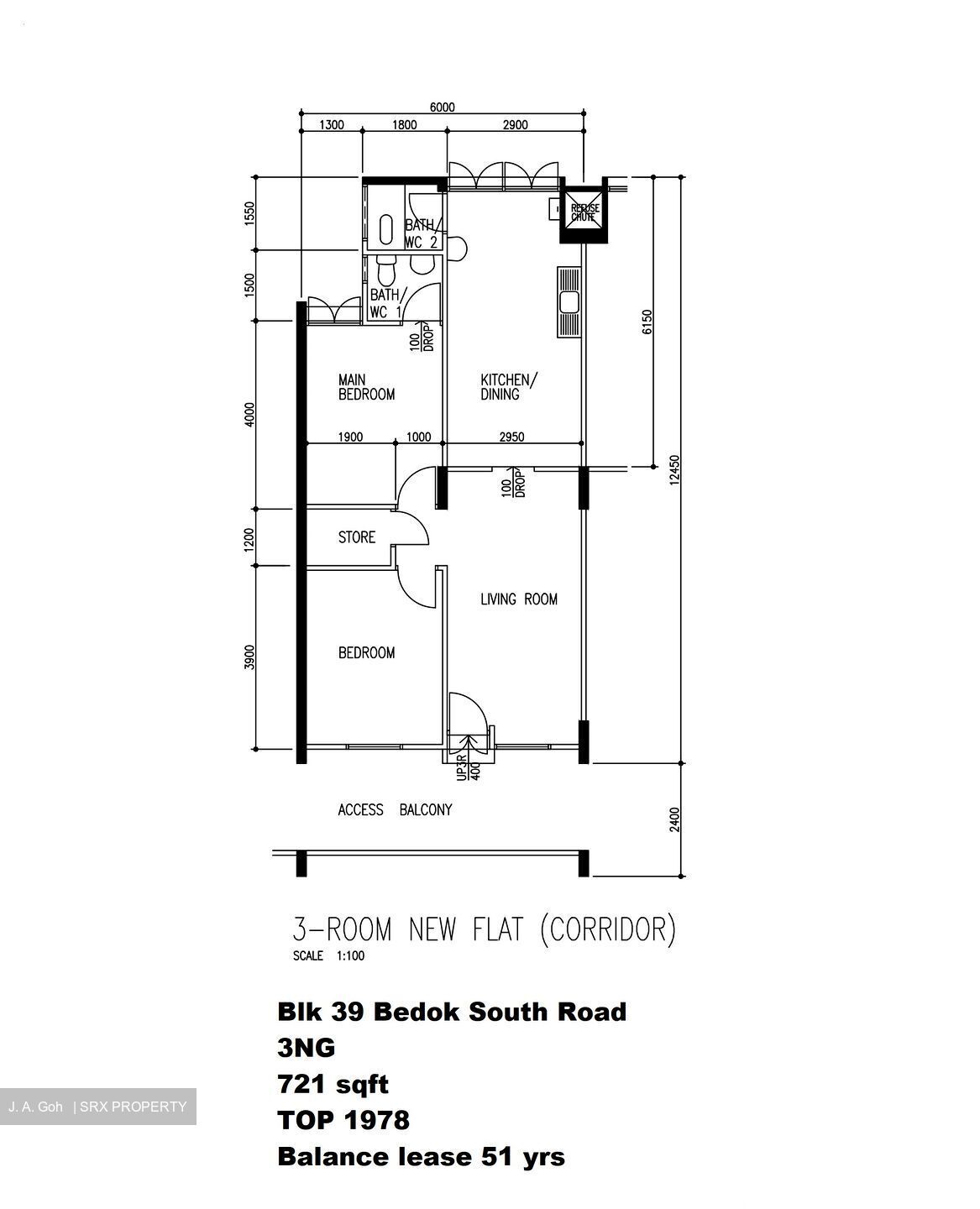 Blk 39 Bedok South Parkview (Bedok), HDB 3 Rooms #590229031